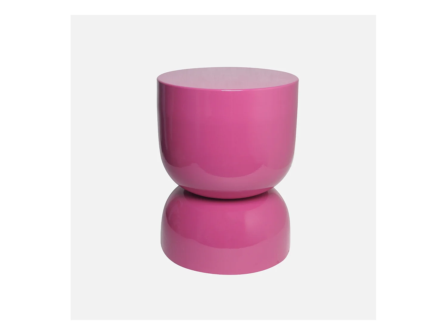 Table d'appoint. bout de canapé. table de chevet en métal effet glassy rose Madi Ø32 x H 42cm