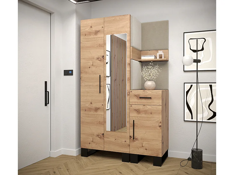 Garderobekast Artin 16 196/116/46 (Artisan Oak/Manila 02)
