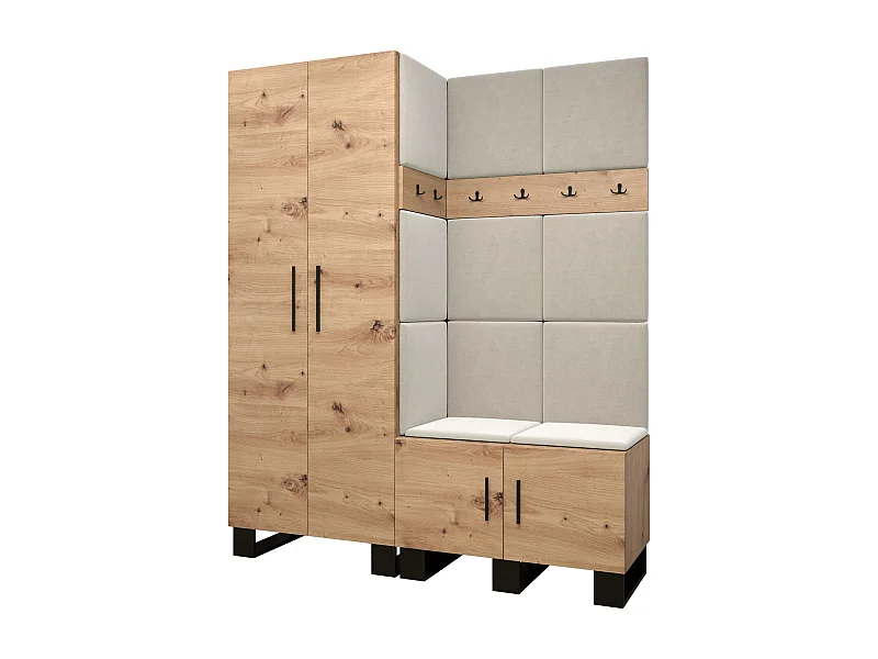 Garderobekast Artin 2 196/158/46 (Artisan Oak/Manila 02)