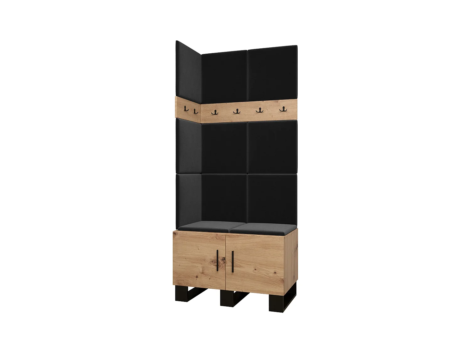 Garderobenset Artin 11 196/84/46 (Artisan Eiche/Manila 18)
