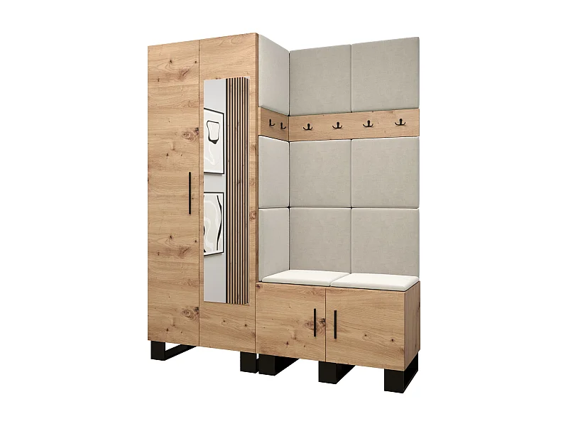 Garderobekast Artin 14 196/158/46 (Artisan Oak/Manila 02)