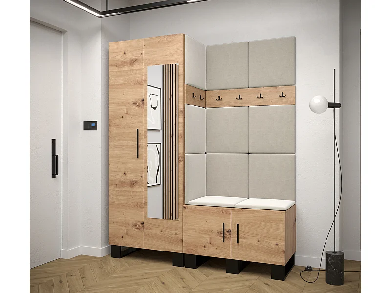 Ensemble de garde-robe Artin 14 196/158/46 (Chêne artisanal/Manila 02)