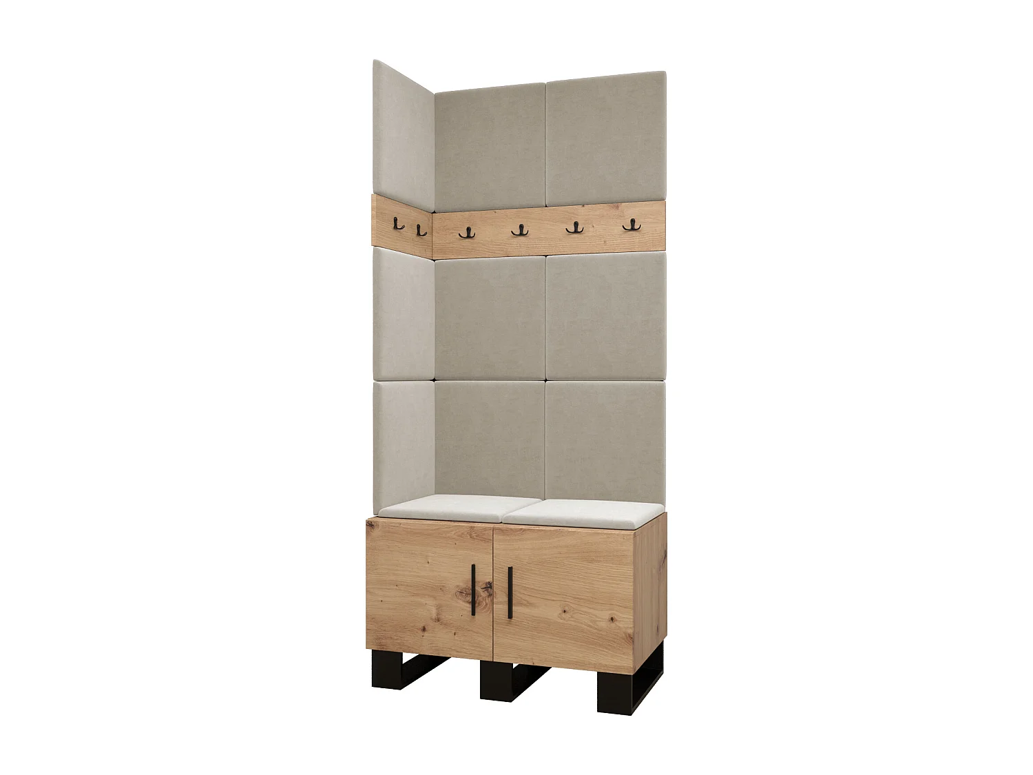 Ensemble de garde-robe Artin 11 196/84/46 (Chêne artisanal/Manila 02)