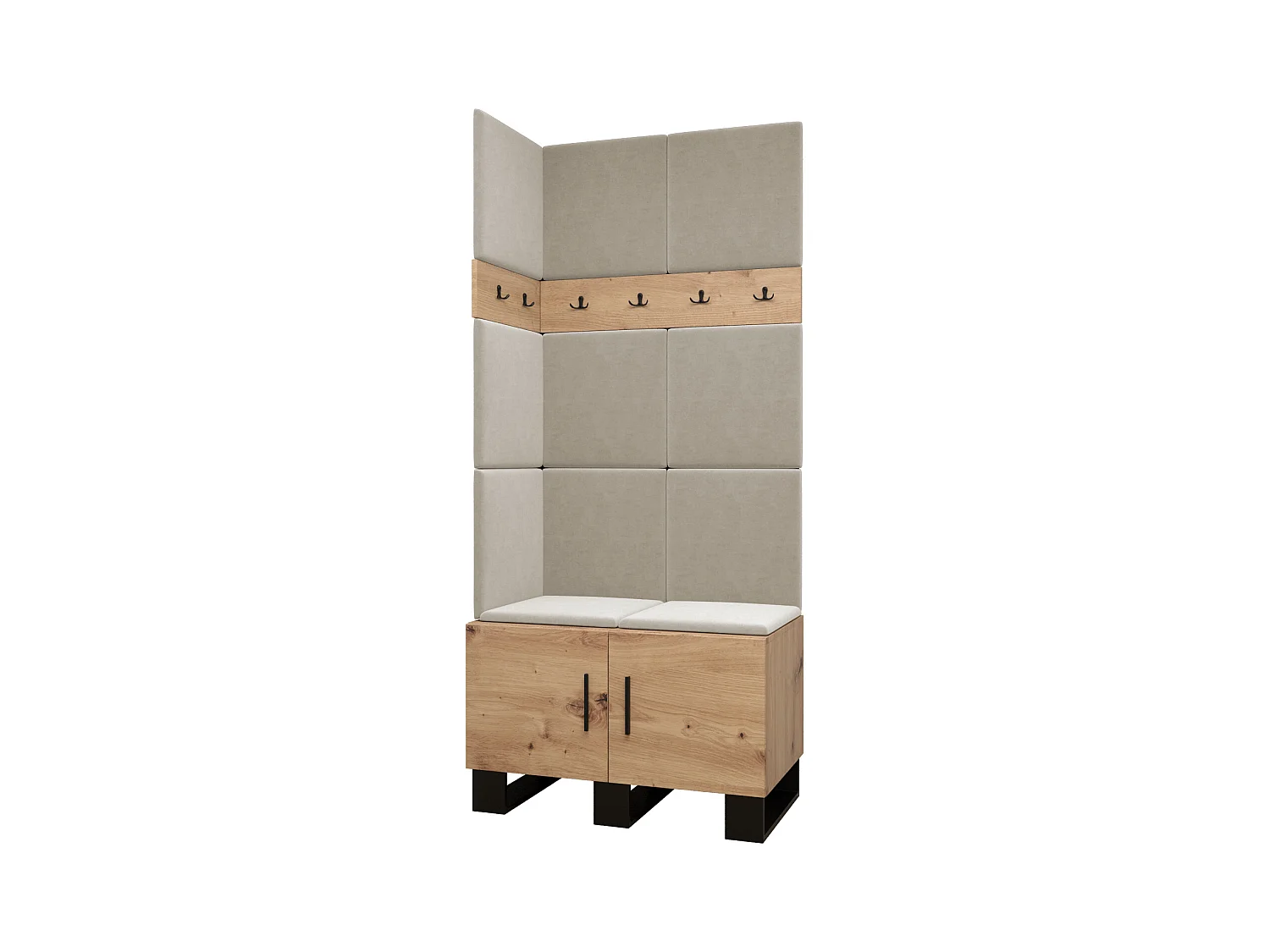 Garderobenset Artin 11 196/84/46 (Artisan Eiche/Manila 02)