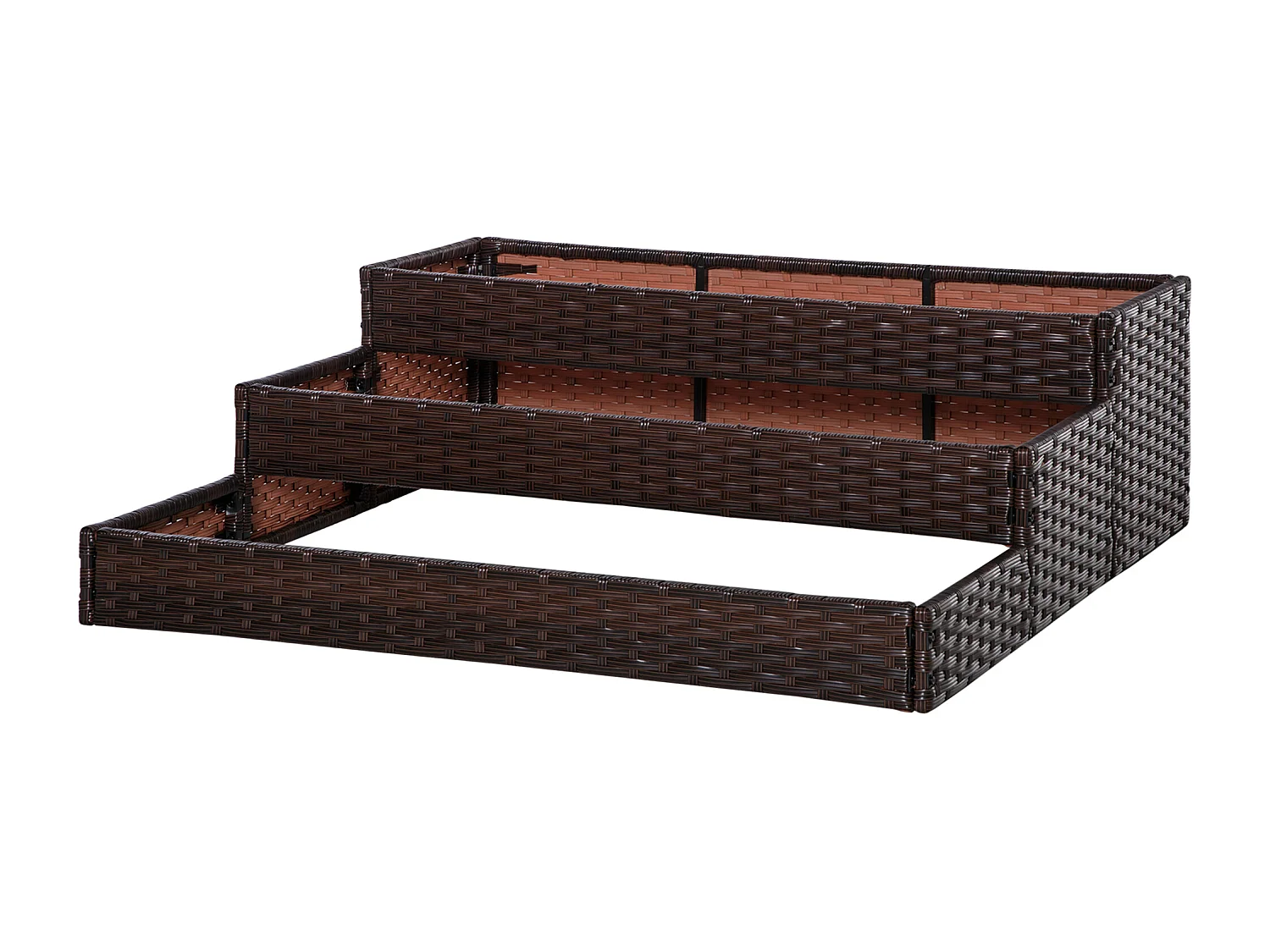 Orto rialzato a 3 livelli senza fondo per piante e verdure