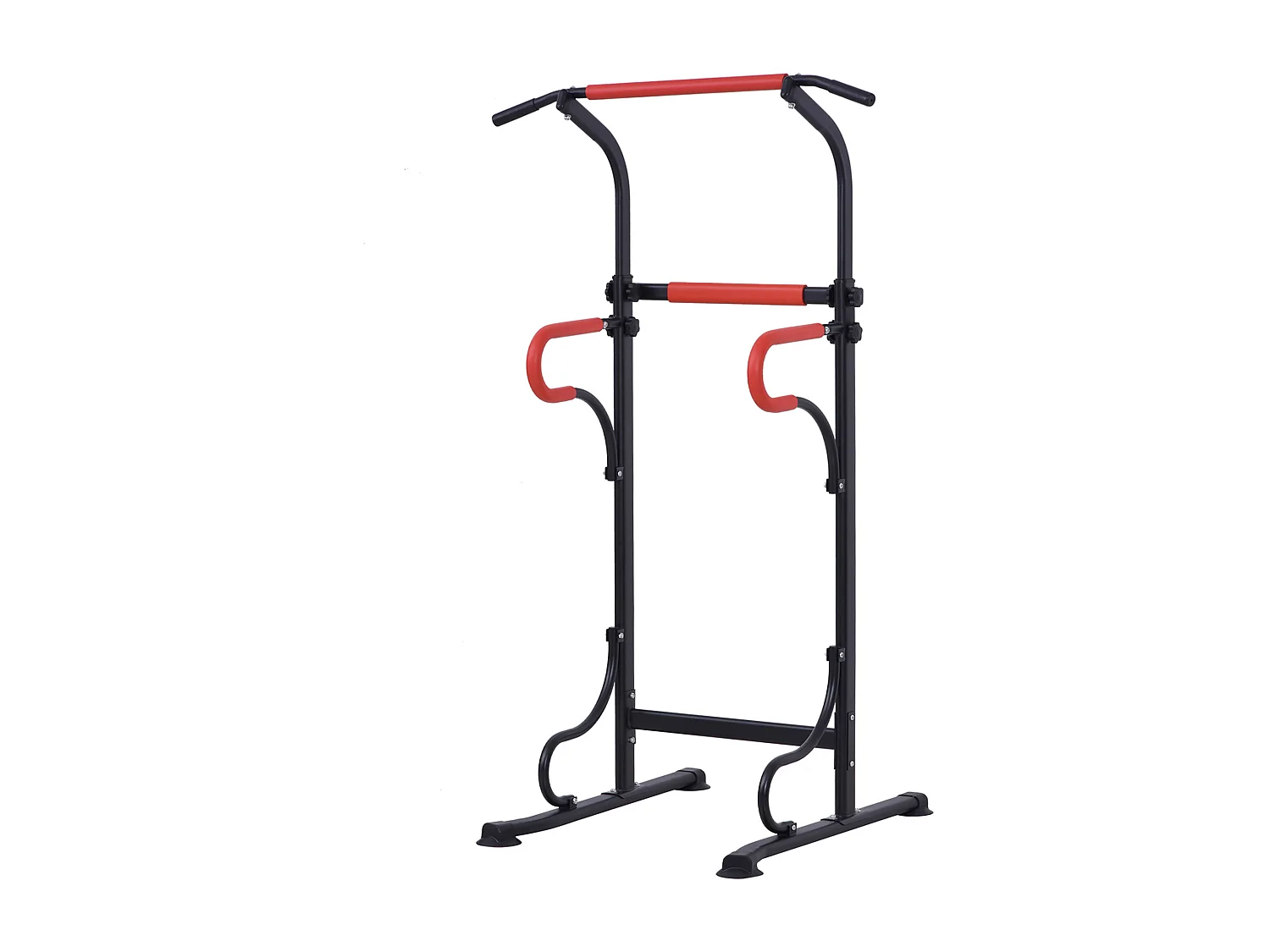 Power tower stazione fitness multifunzione con altezza regolabile nero rosso