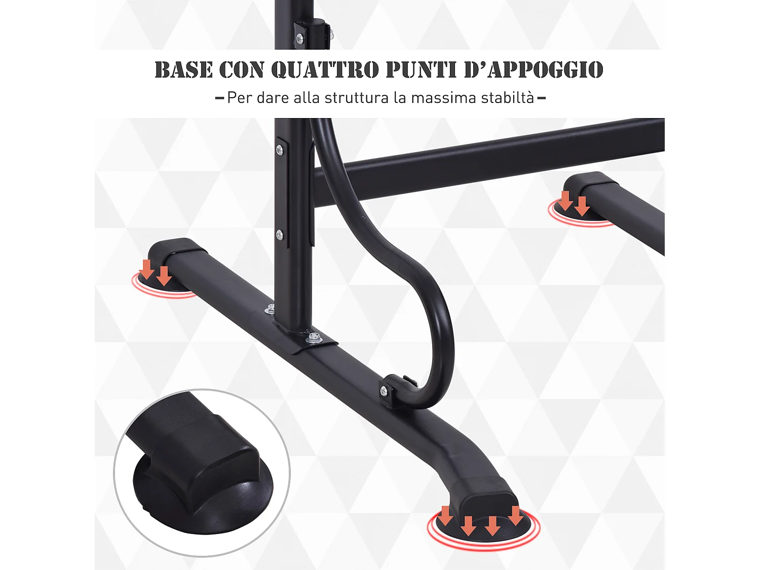 Power tower stazione fitness multifunzione con altezza regolabile nero rosso