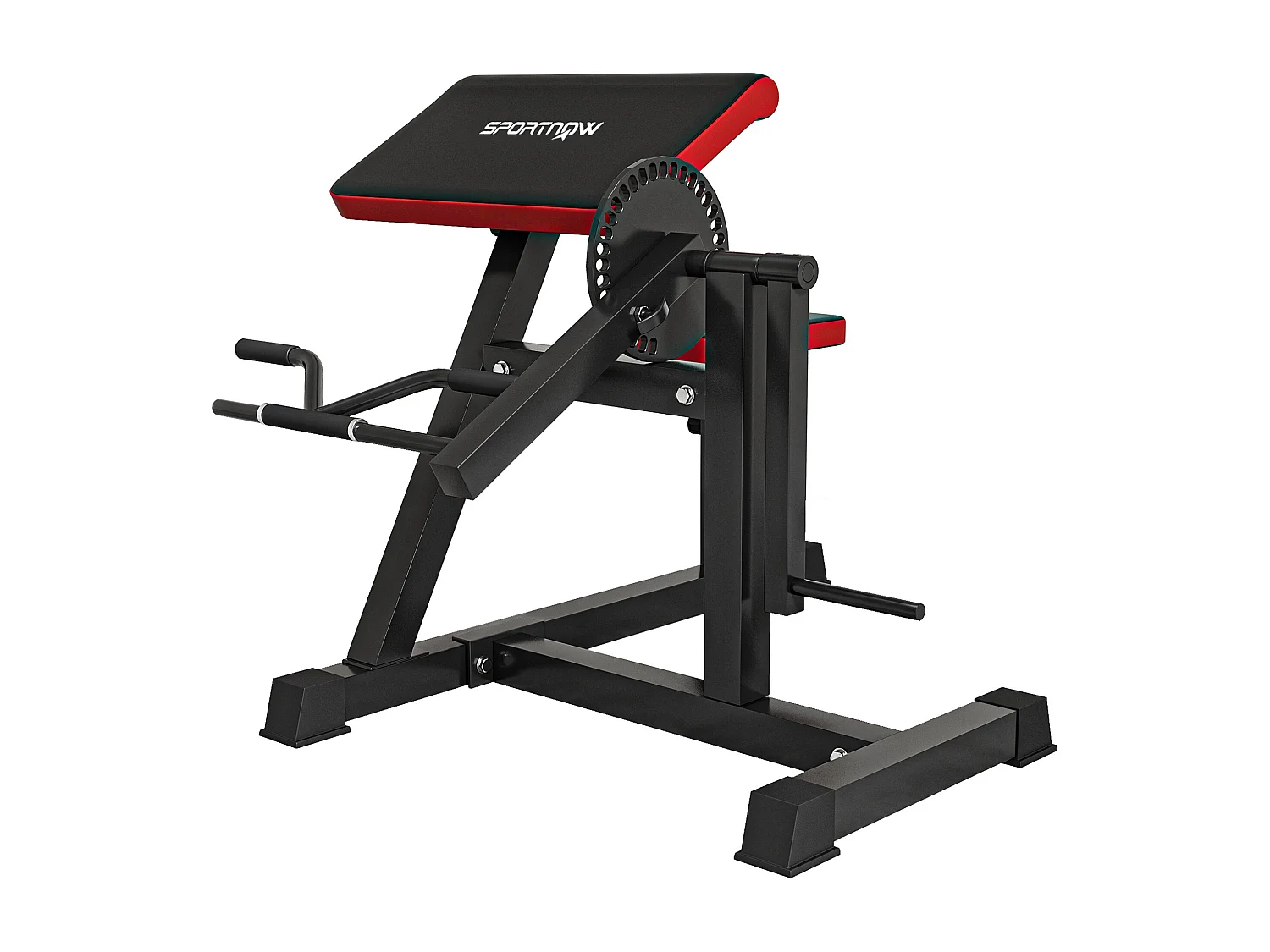 Panca romana 2 in 1 per curl e tricipiti con 25 regolazioni, nero