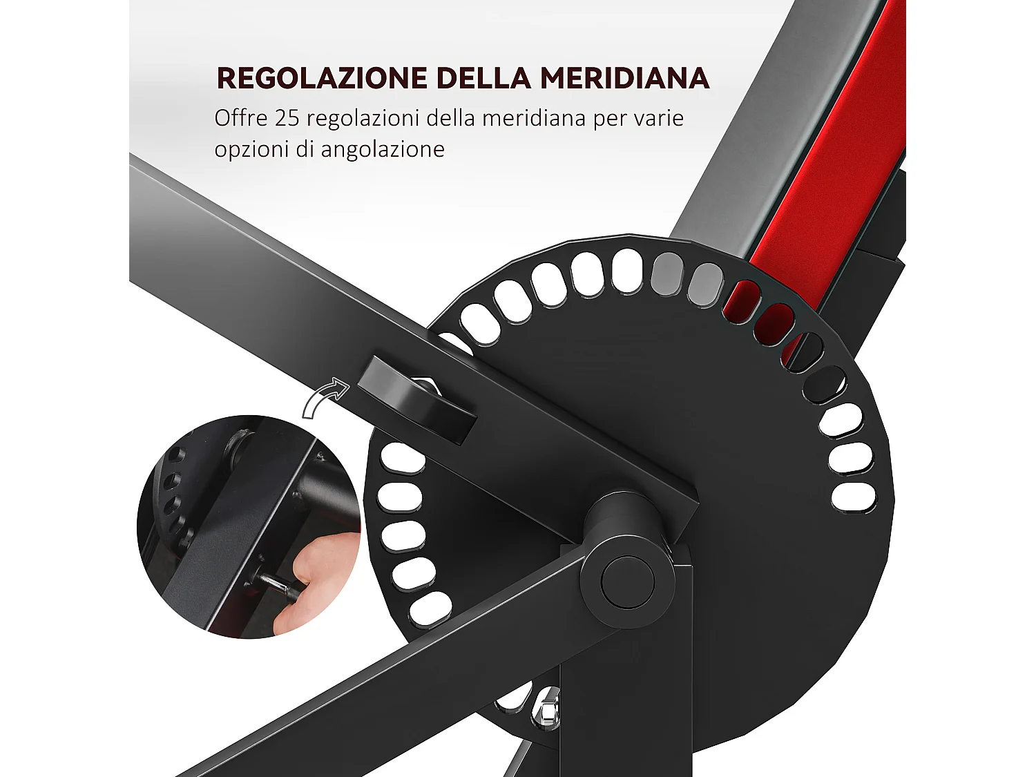 Panca romana 2 in 1 per curl e tricipiti con 25 regolazioni, nero