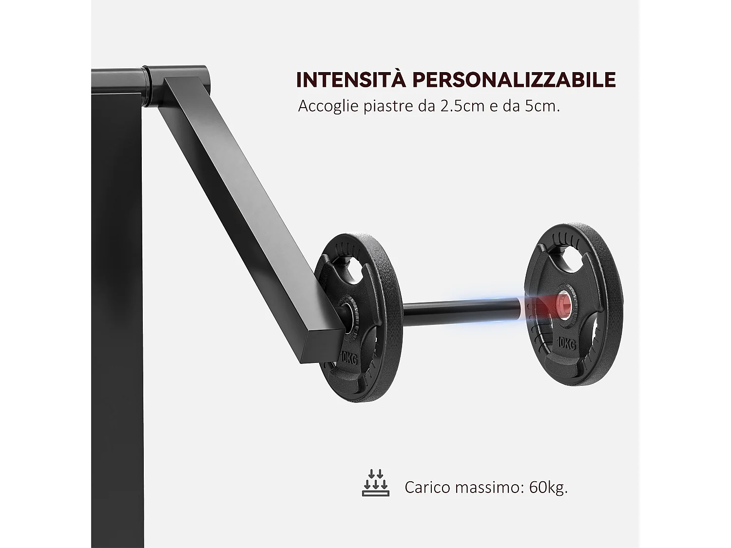Panca romana 2 in 1 per curl e tricipiti con 25 regolazioni, nero