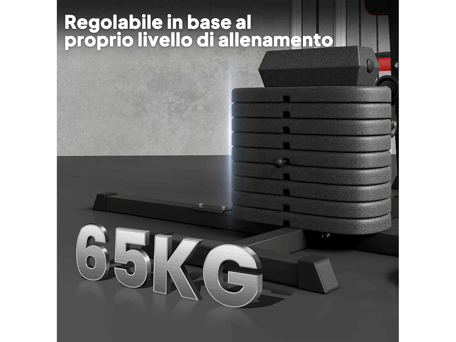 Stazione fitness multifunzione in acciaio e pu nera