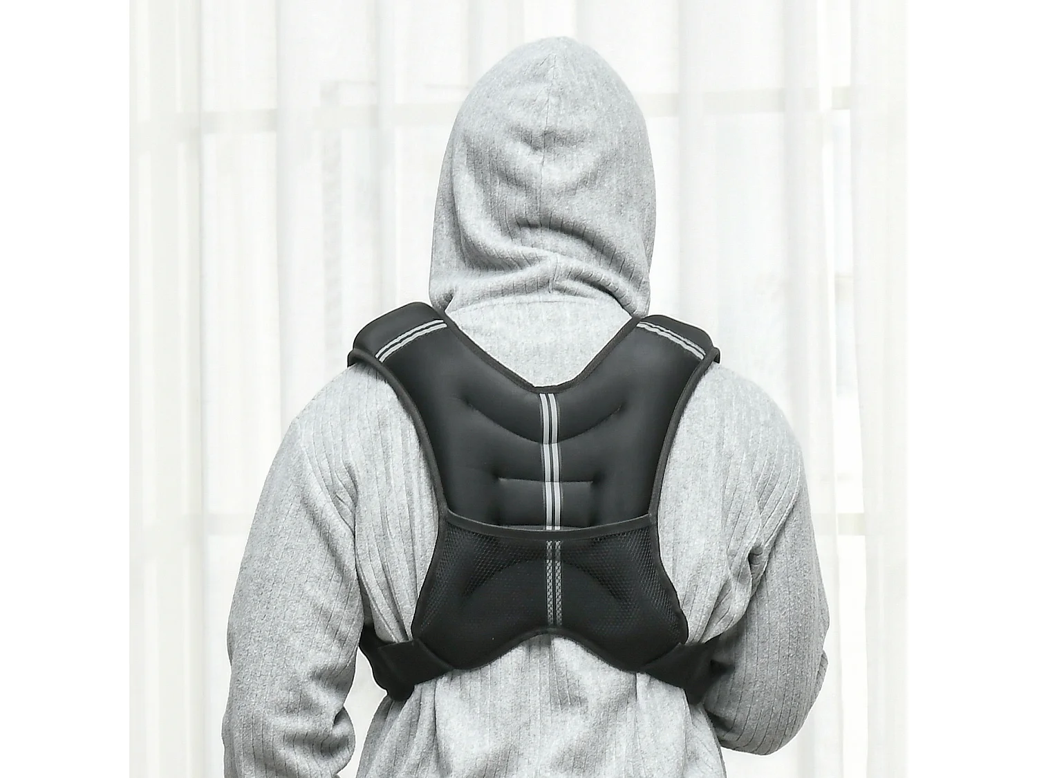 Giubbotto zavorrato 8kg traspirante con tasca portaoggetti nero