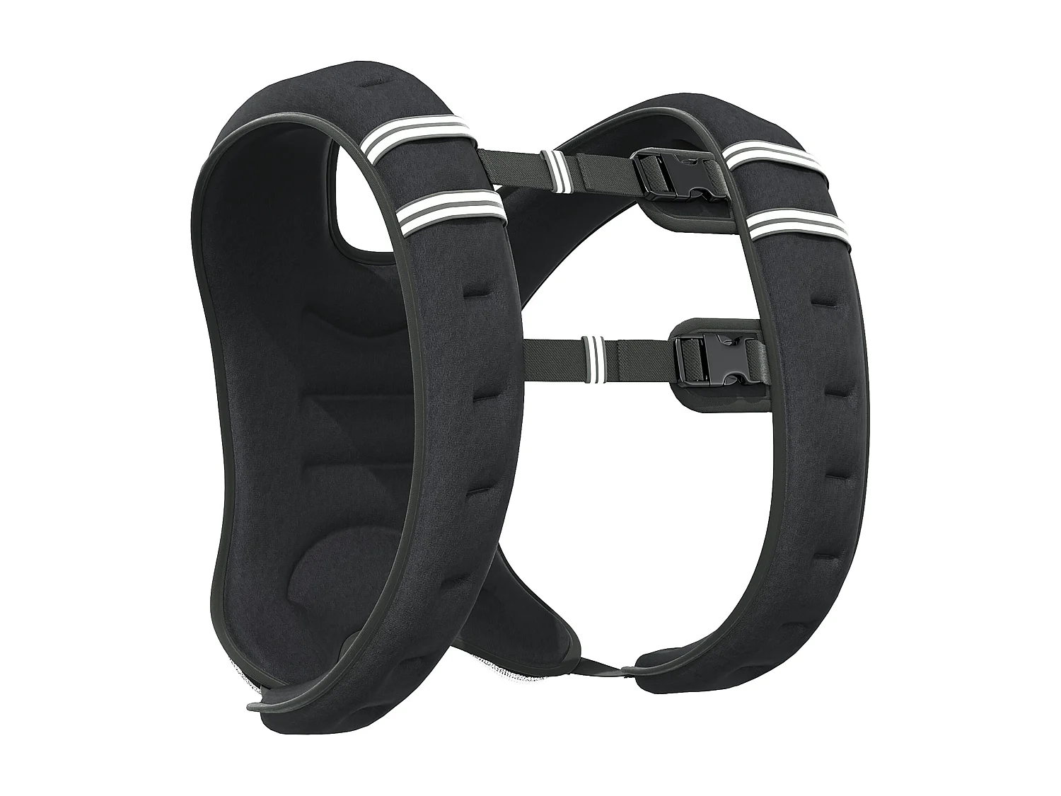 Giubbotto zavorrato 8kg traspirante con tasca portaoggetti nero