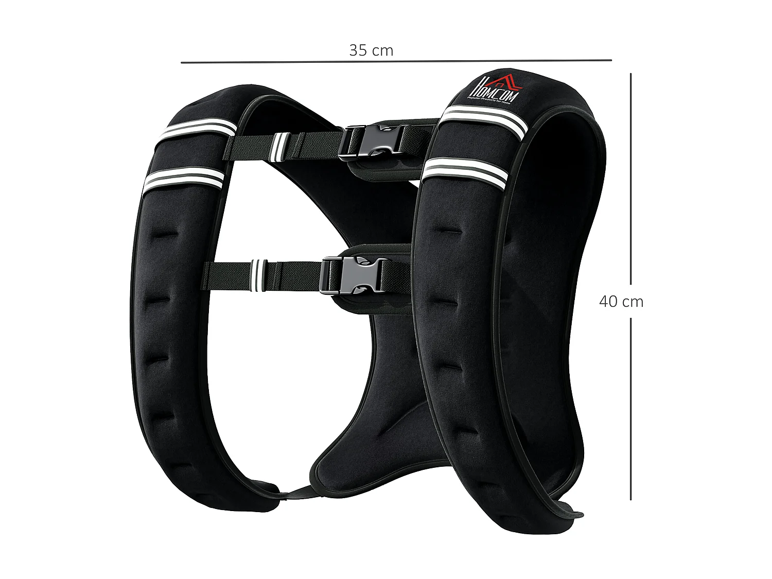 Giubbotto zavorrato 8kg traspirante con tasca portaoggetti nero