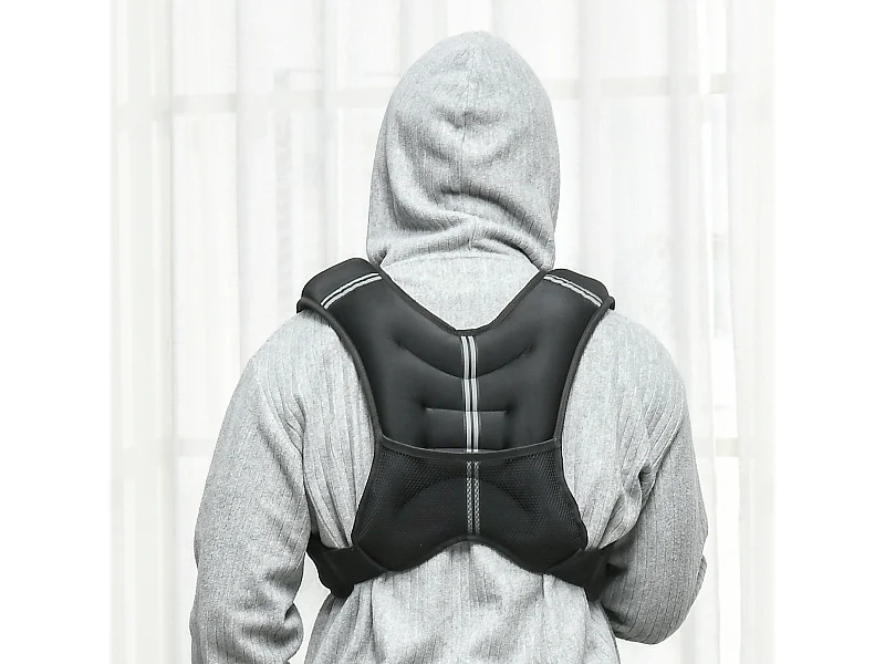 Giubbotto zavorrato 8kg traspirante con tasca portaoggetti nero