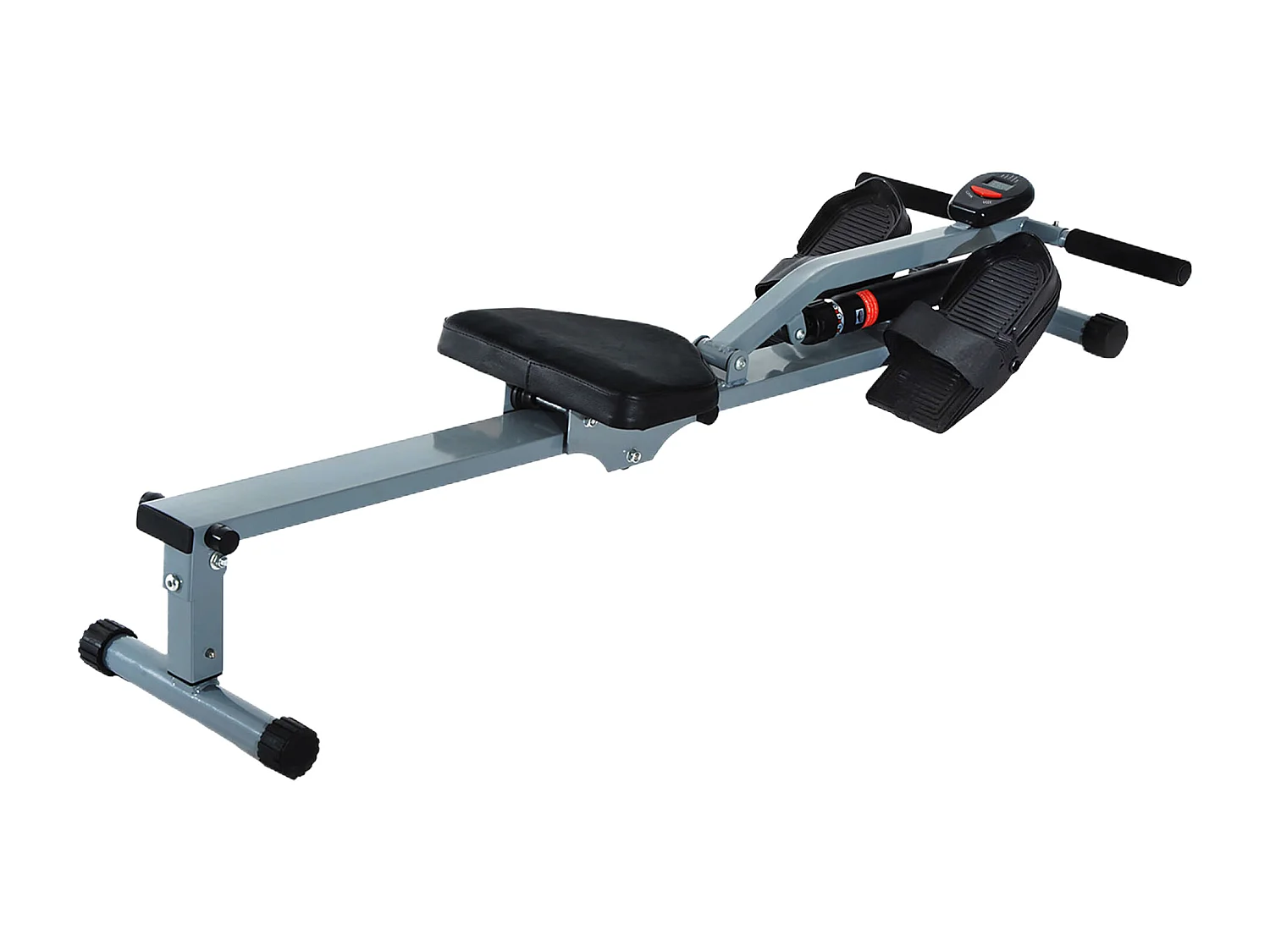 Vogatore per casa e palestra con monitor lcd e imbottitura grigio e nero