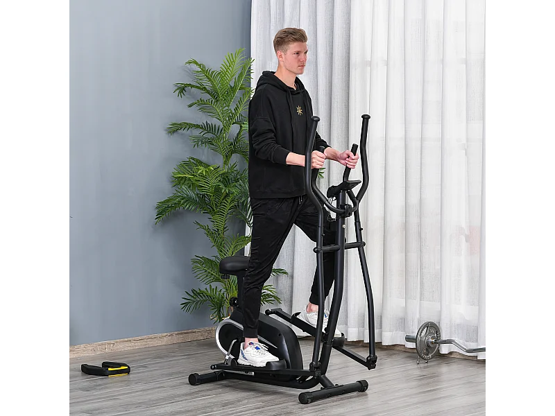 Cyclette ellittica magnetica schermo lcd e 8 livelli di resistenza