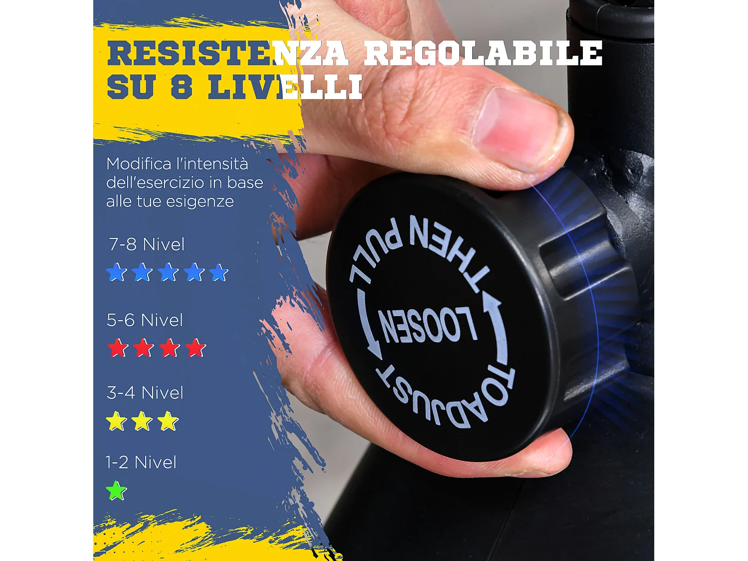 Cyclette ellittica magnetica schermo lcd e 8 livelli di resistenza