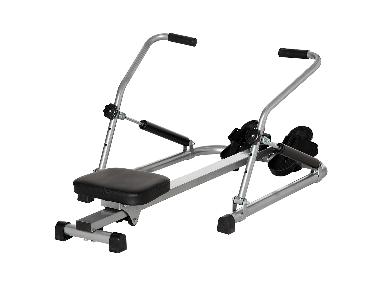 Vogatore pieghevole 3 livelli di resistenza monitor digitale grigio nero