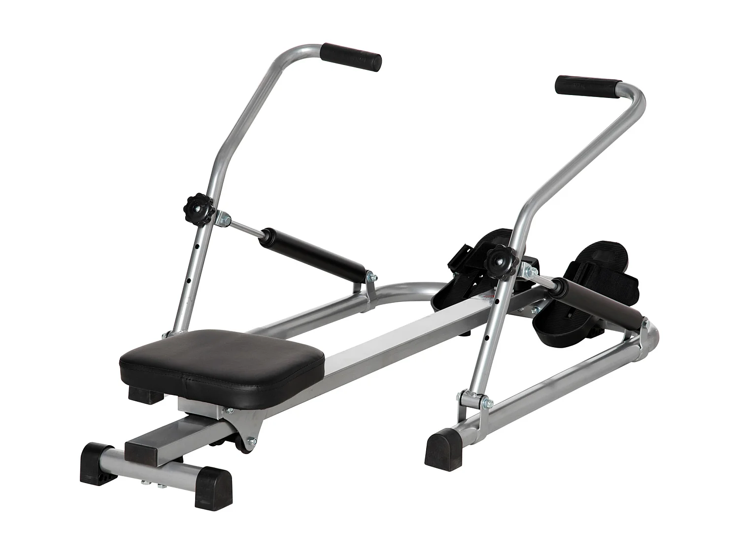 Vogatore pieghevole 3 livelli di resistenza monitor digitale grigio nero