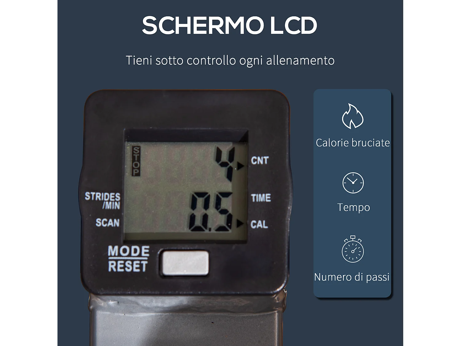 Stepper fitness monitor lcd casa e palestra