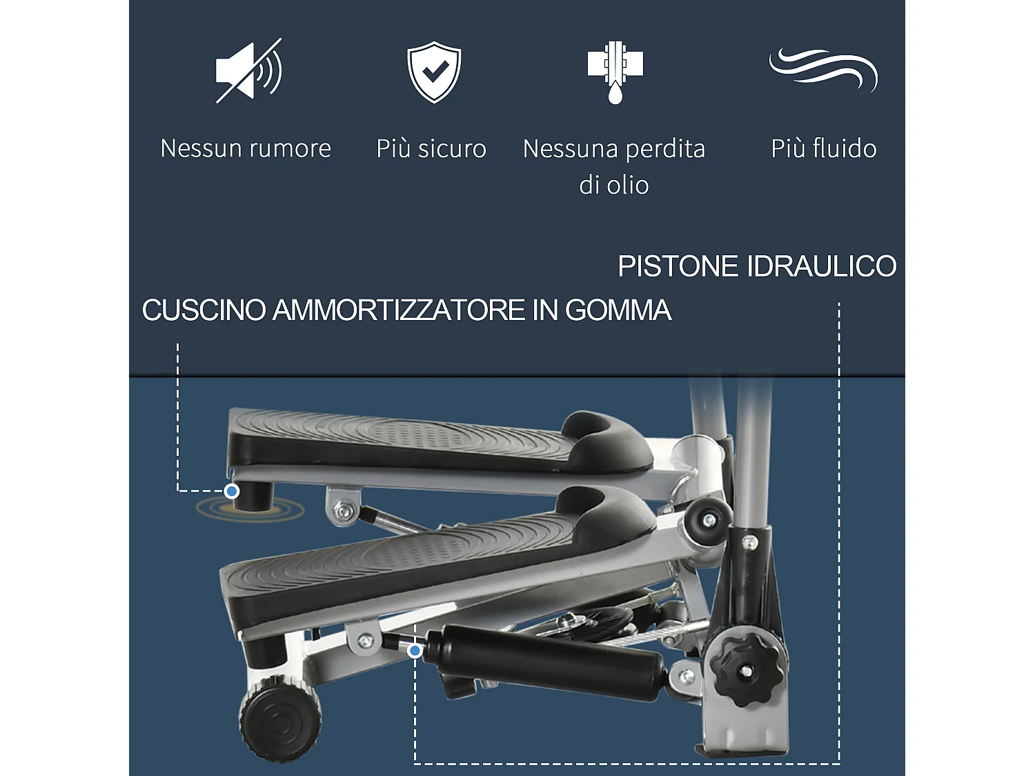 Stepper fitness monitor lcd casa e palestra
