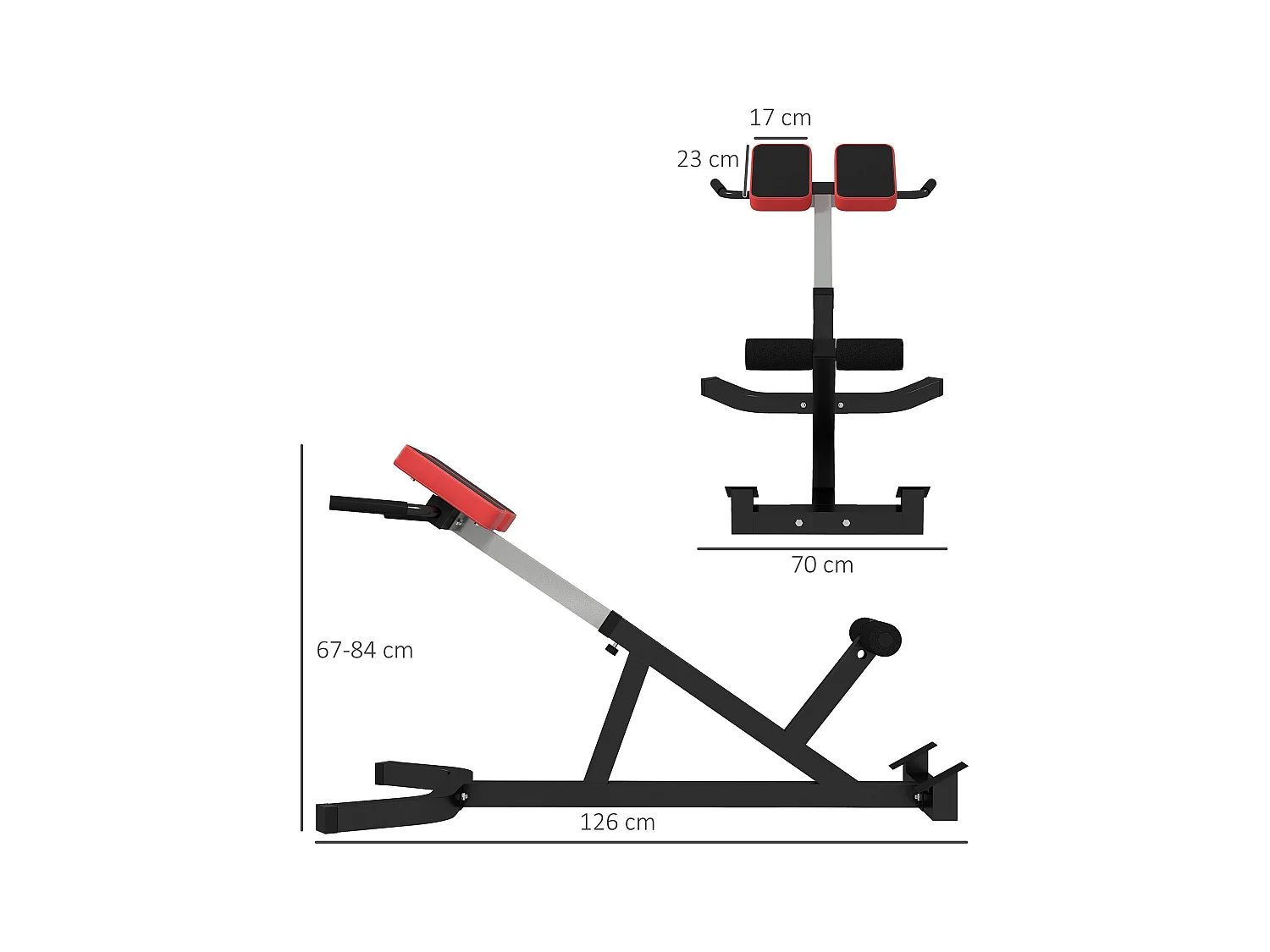 Sedia romana ad altezza regolabile in acciaio e pu nera