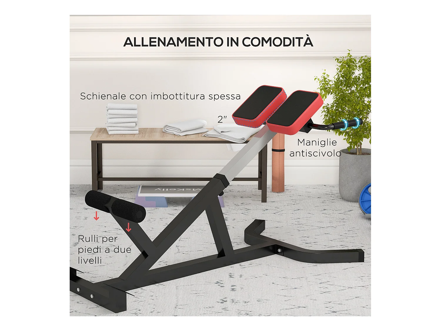 Sedia romana ad altezza regolabile in acciaio e pu nera