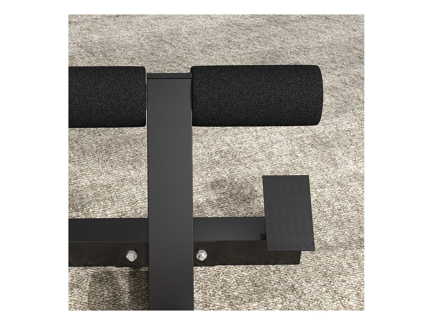 Sedia romana ad altezza regolabile in acciaio e pu nera