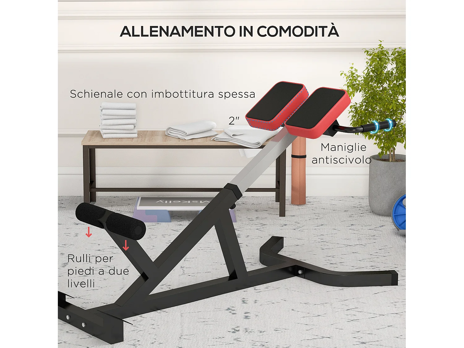 Sedia romana ad altezza regolabile in acciaio e pu nera