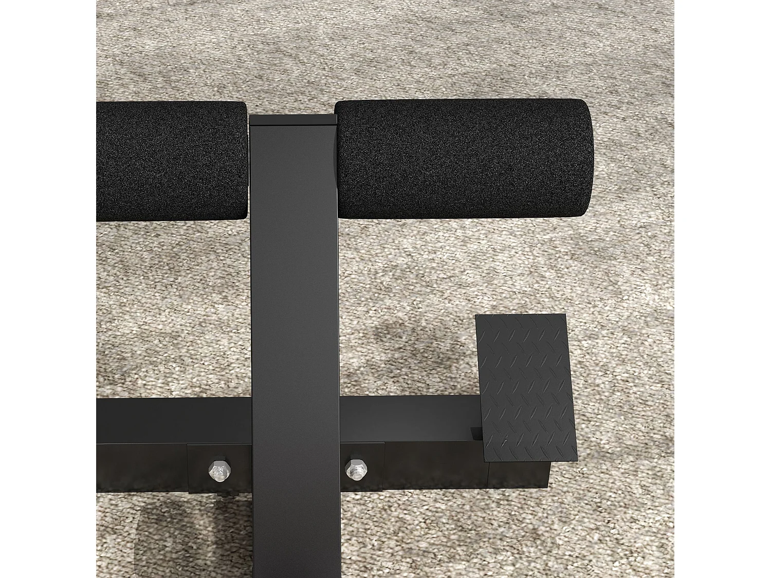 Sedia romana ad altezza regolabile in acciaio e pu nera