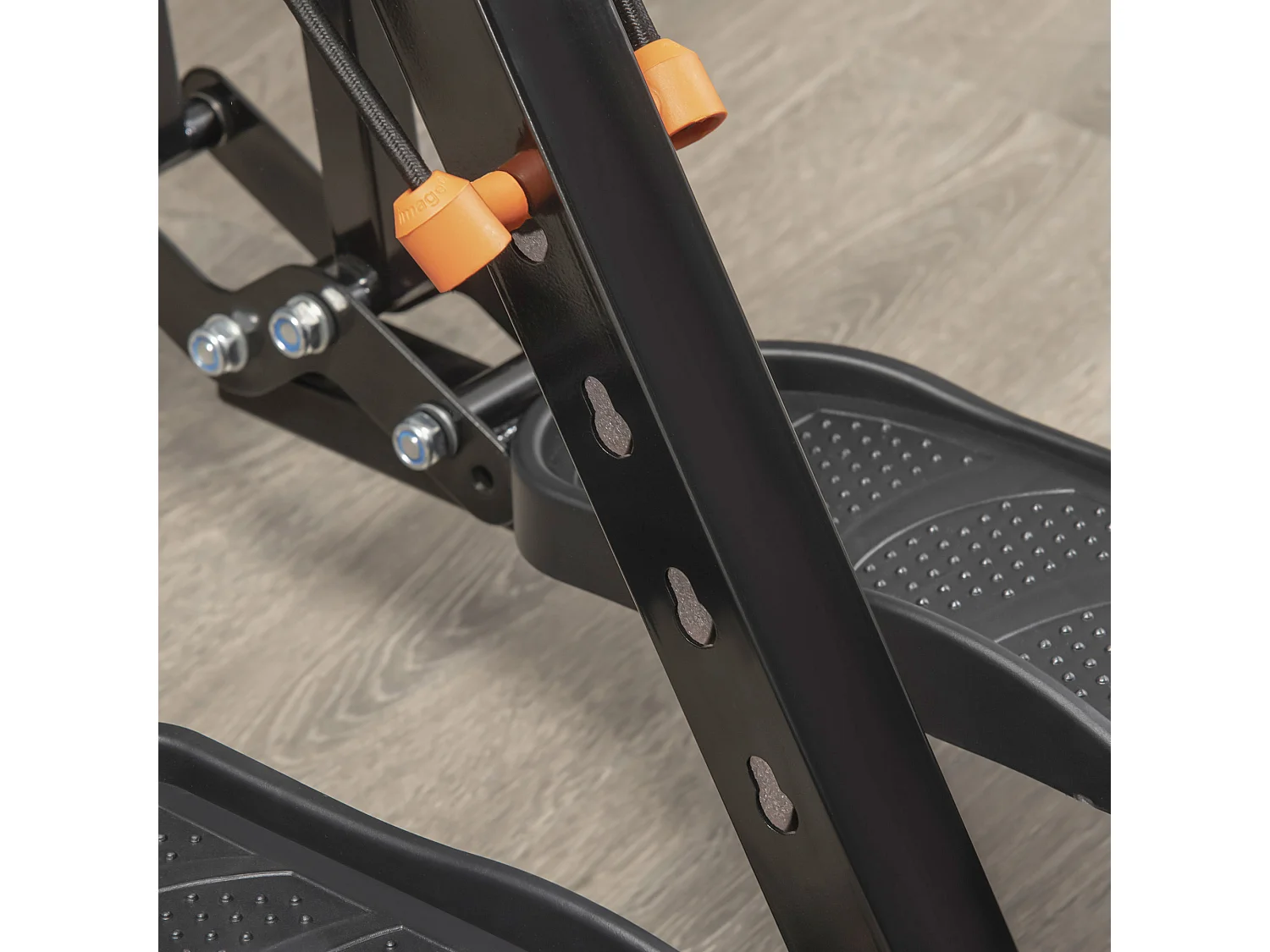 Cyclette ellittica a 4 livelli di resistenza con schermo lcd e 2 ruote