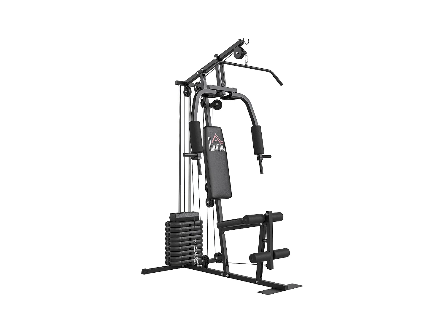 Stazione fitness con pesi da 45kg per allenamento a casa 135x103x200cm