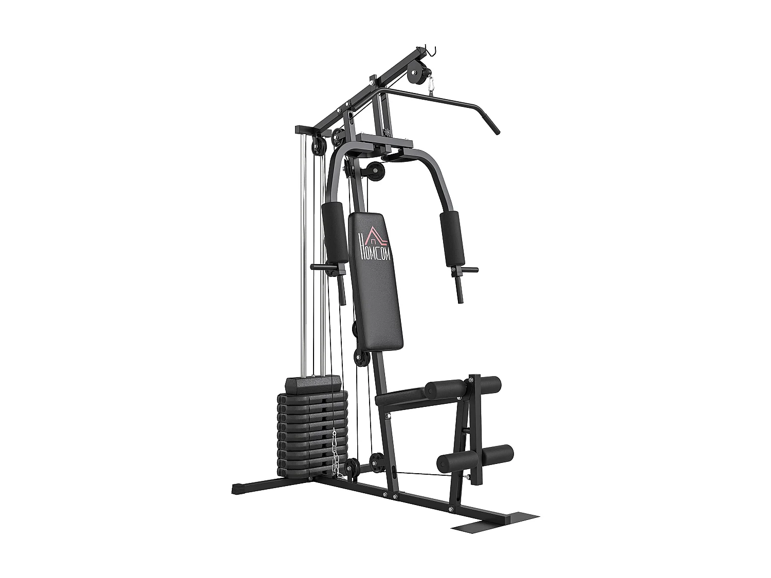 Stazione fitness con pesi da 45kg per allenamento a casa 135x103x200cm