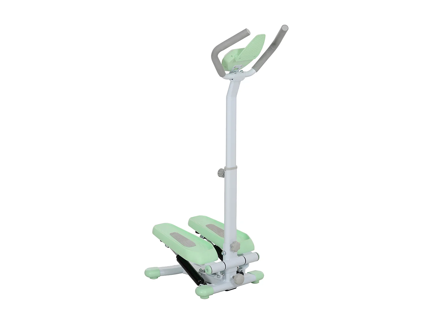 Stepper con manubrio regolabile su 3 livelli in acciaio e abs verde