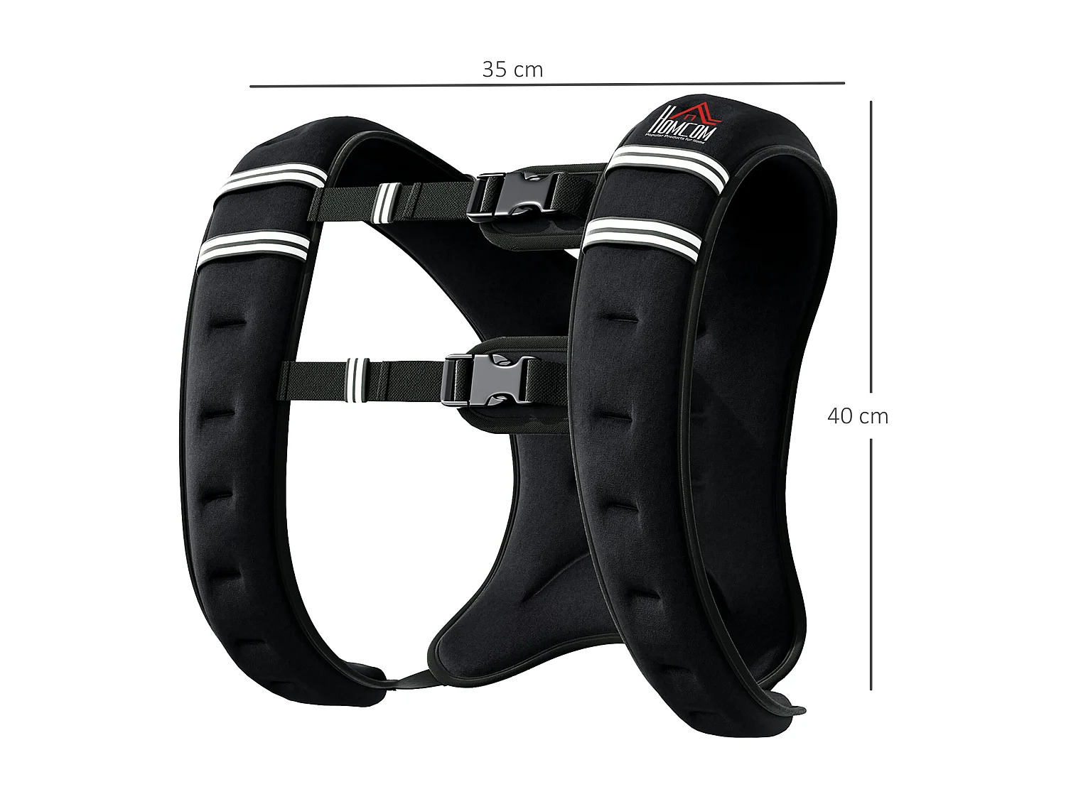 Giubbotto zavorrato 5kg traspirante con tasca portaoggetti nero