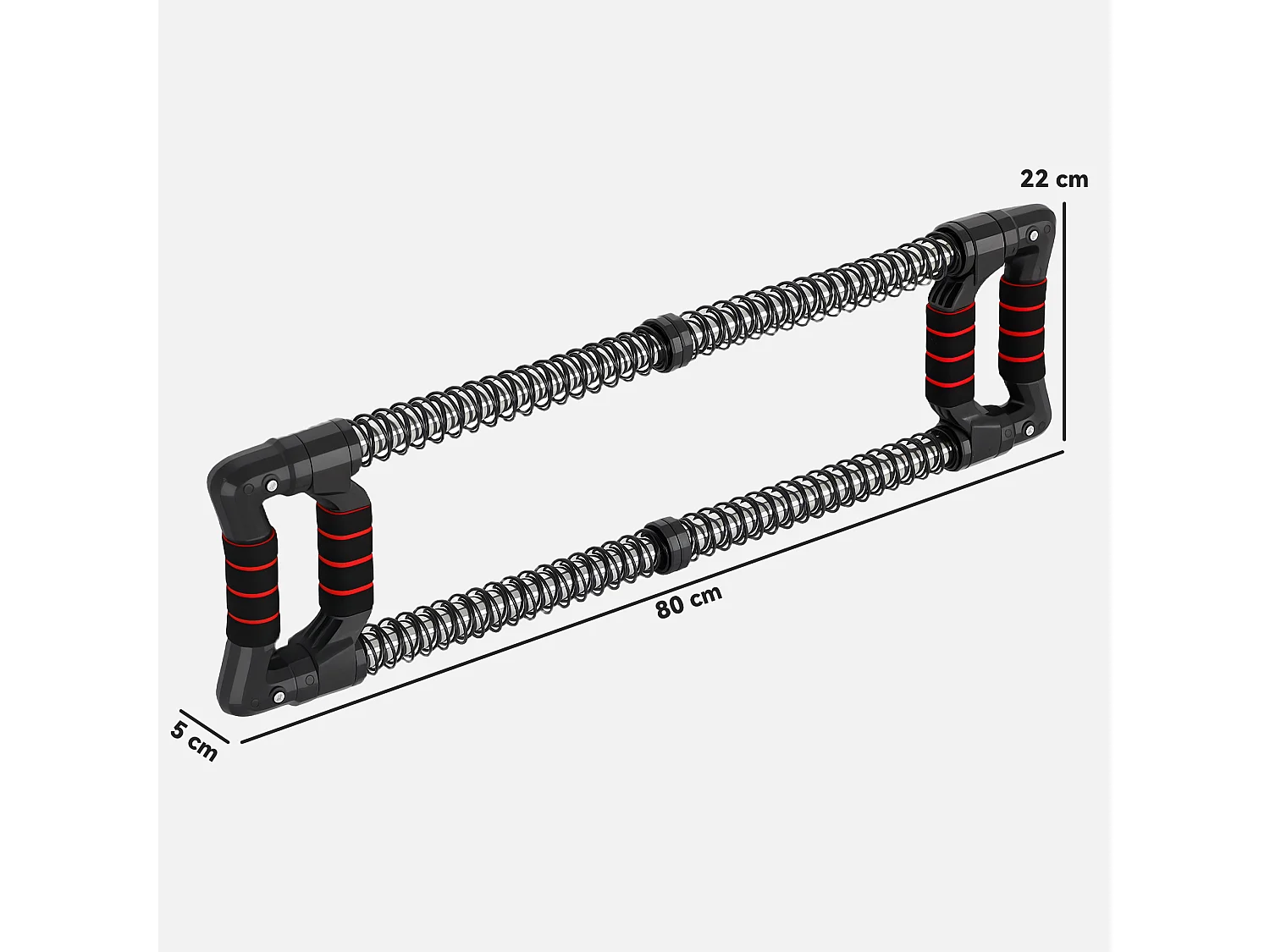 Power twister a 4 molle con resistenza da 10-50 kg in acciaio inox nero