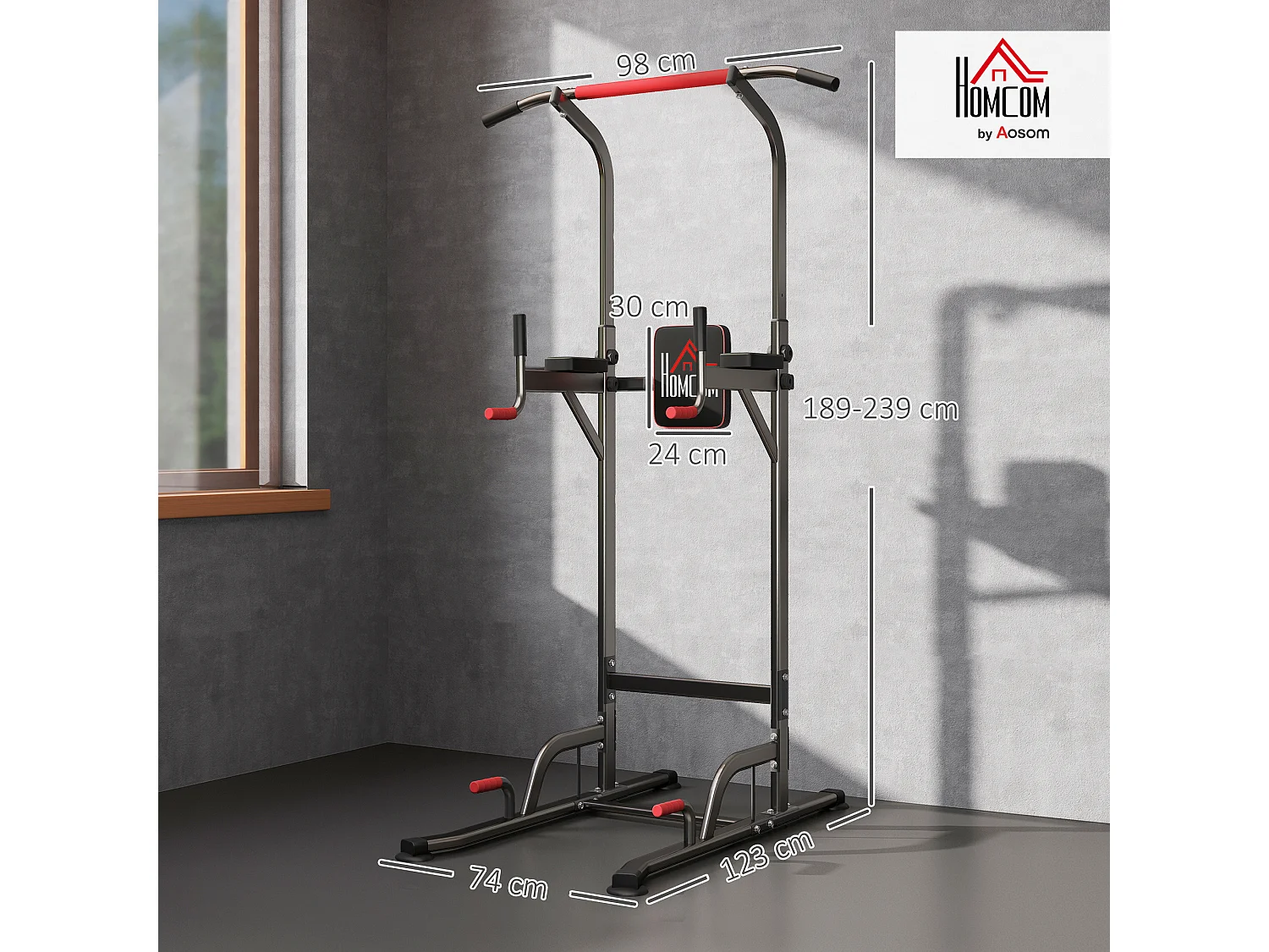Stazione fitness multifunzione macchinario palestra 189-239cm