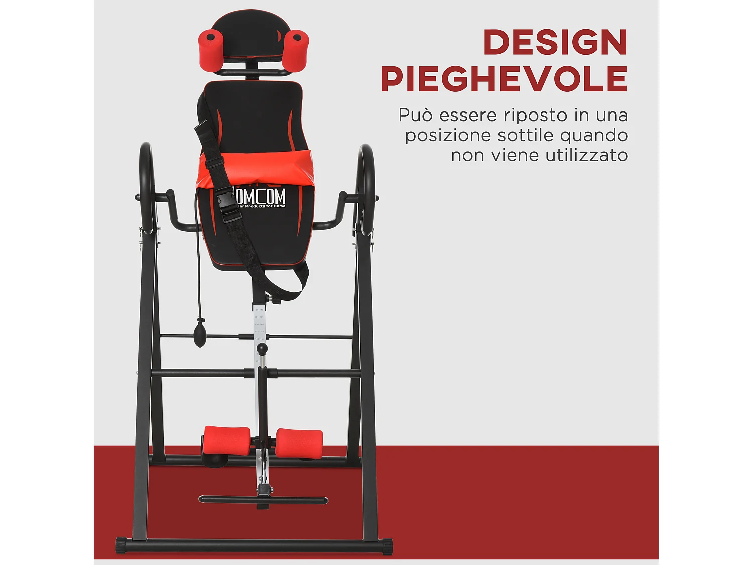 Panca a inversione con angolo e altezza regolabile in acciaio e plastica