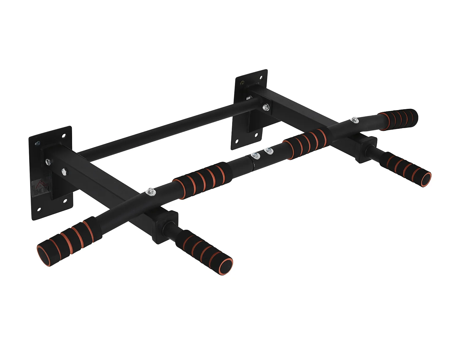 Sbarra per trazioni multifunzione in acciaio pareti legno e cemento nera