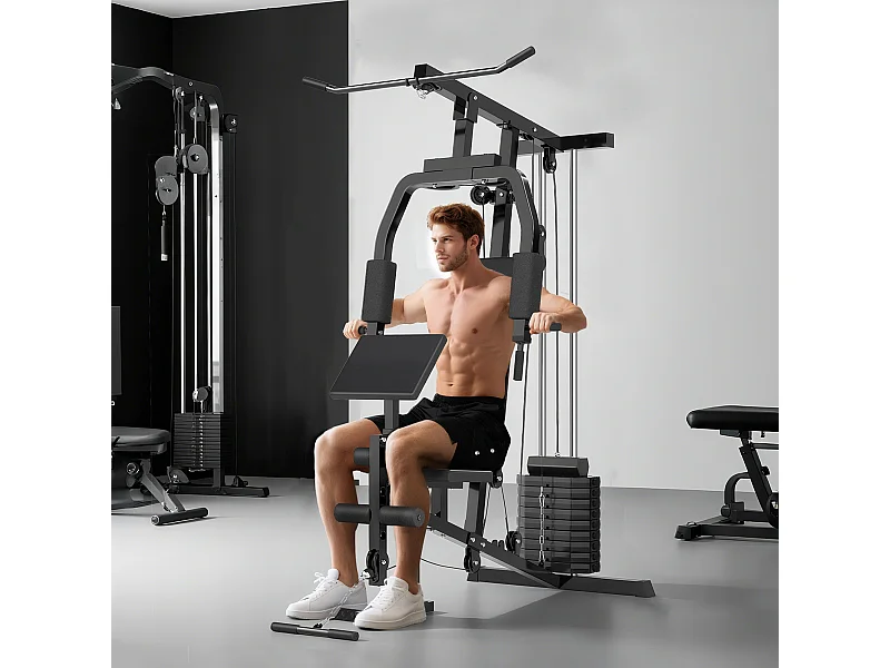 Stazione fitness per allenamento a casa palestra multifunzione in acciaio