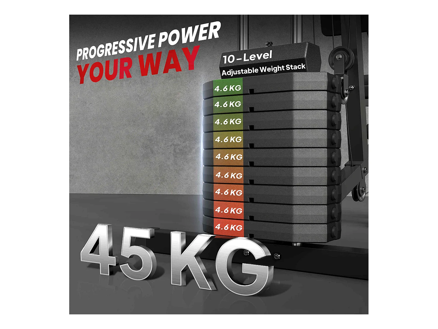 Stazione fitness per allenamento a casa palestra multifunzione in acciaio