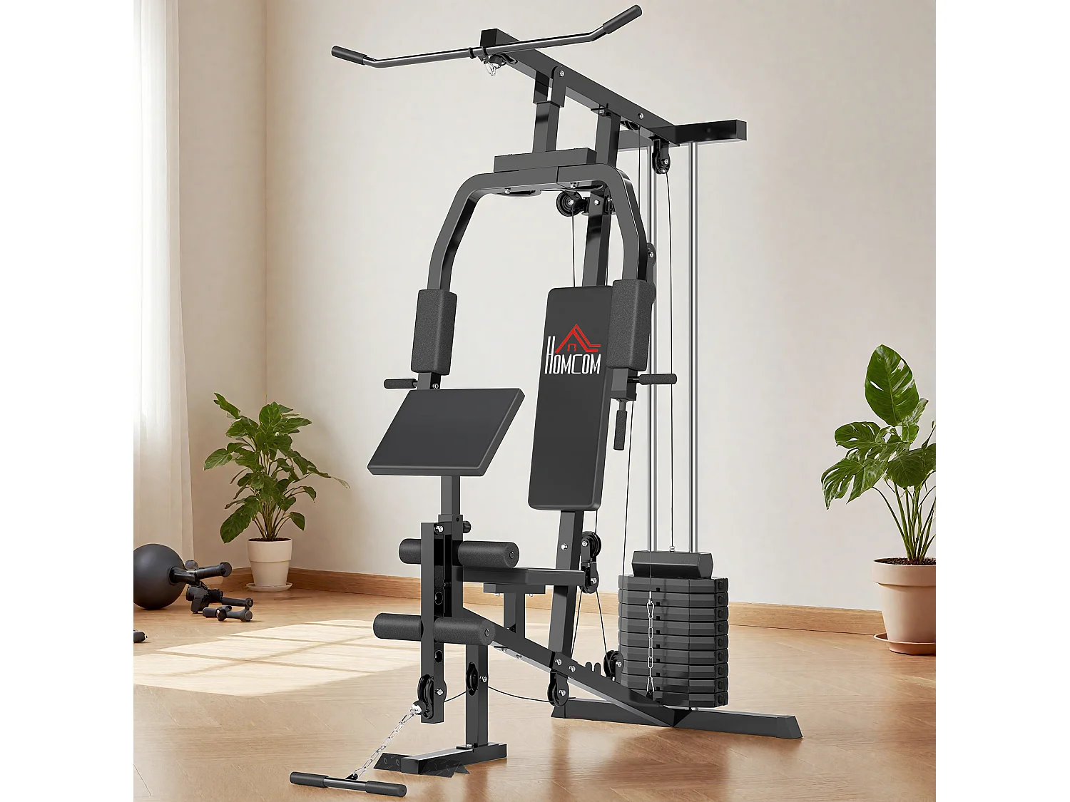 Stazione fitness per allenamento a casa palestra multifunzione in acciaio