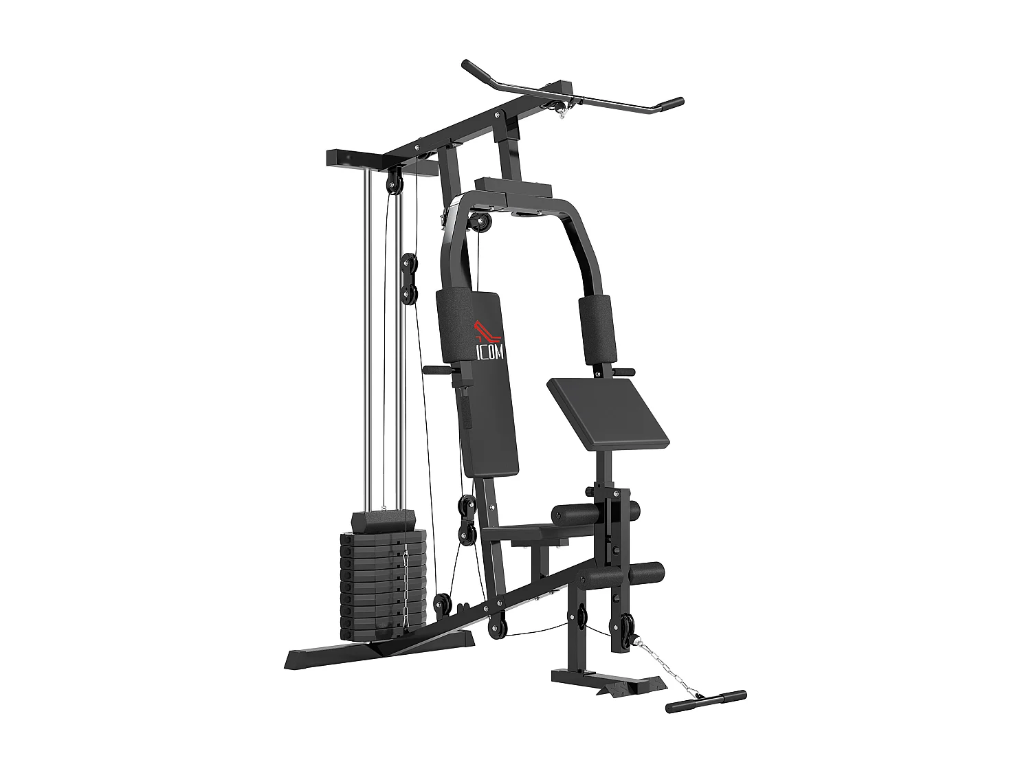 Stazione fitness per allenamento a casa palestra multifunzione in acciaio