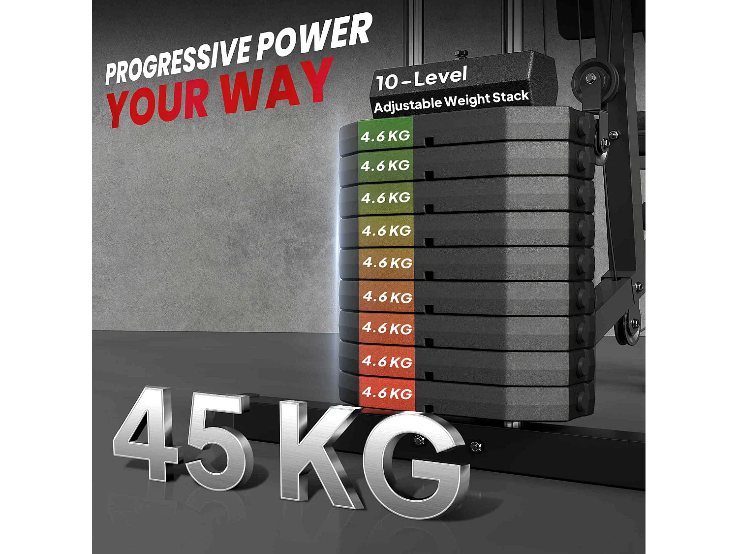 Stazione fitness per allenamento a casa palestra multifunzione in acciaio