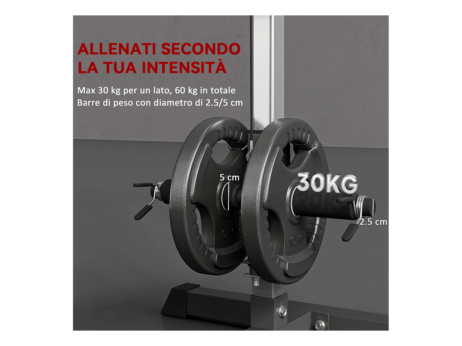 Stazione fitness pull down per palestra in casa panca e cavo regolabile