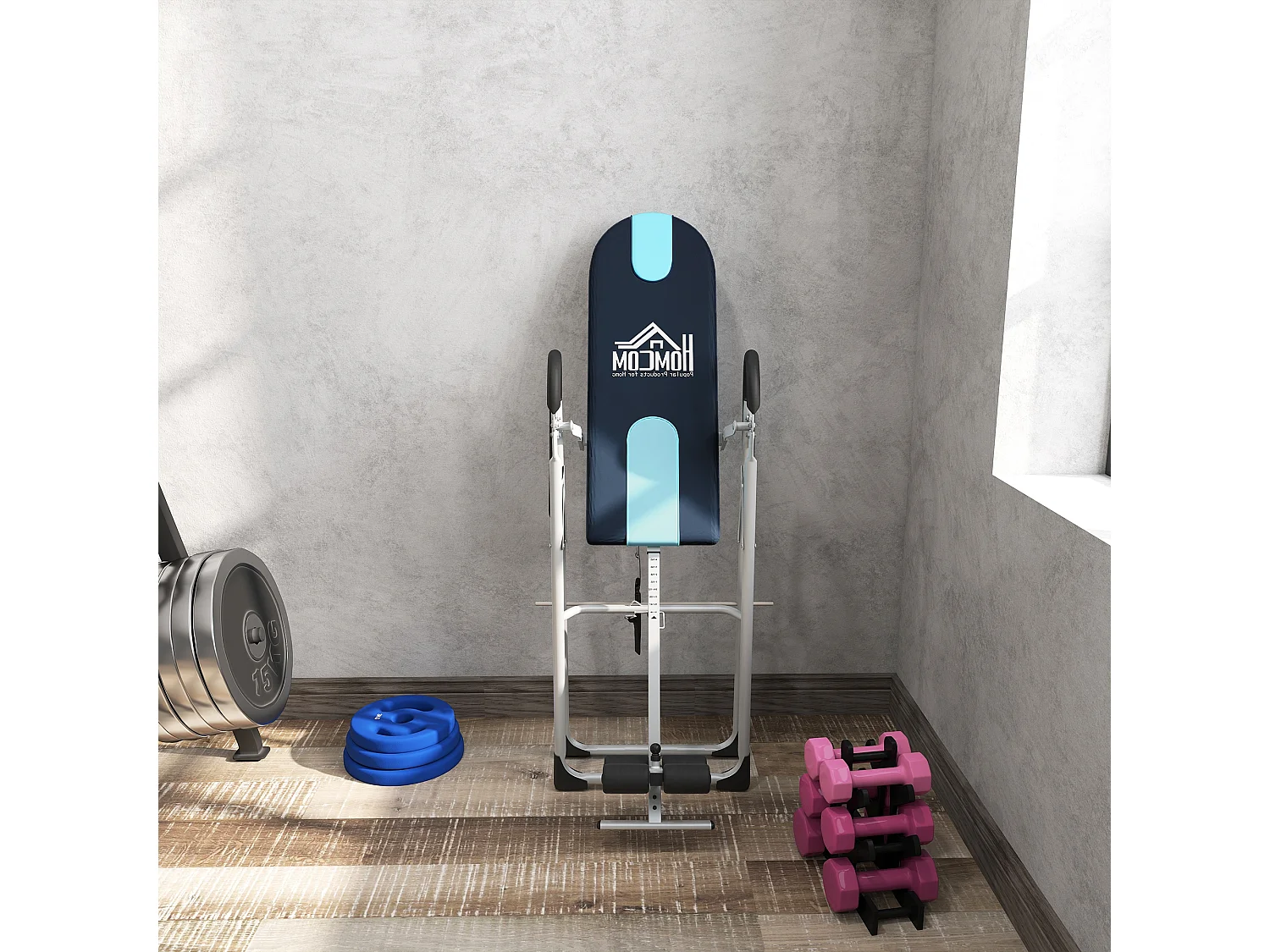 Panca a inversione gravitazionale per addominali con cervicale e schiena