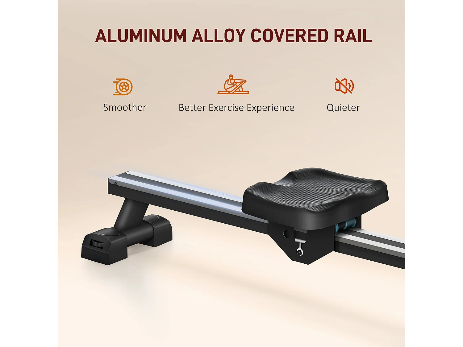 Vogatore ad acqua pieghevole a 6 livelli di resistenza in acciaio e pc