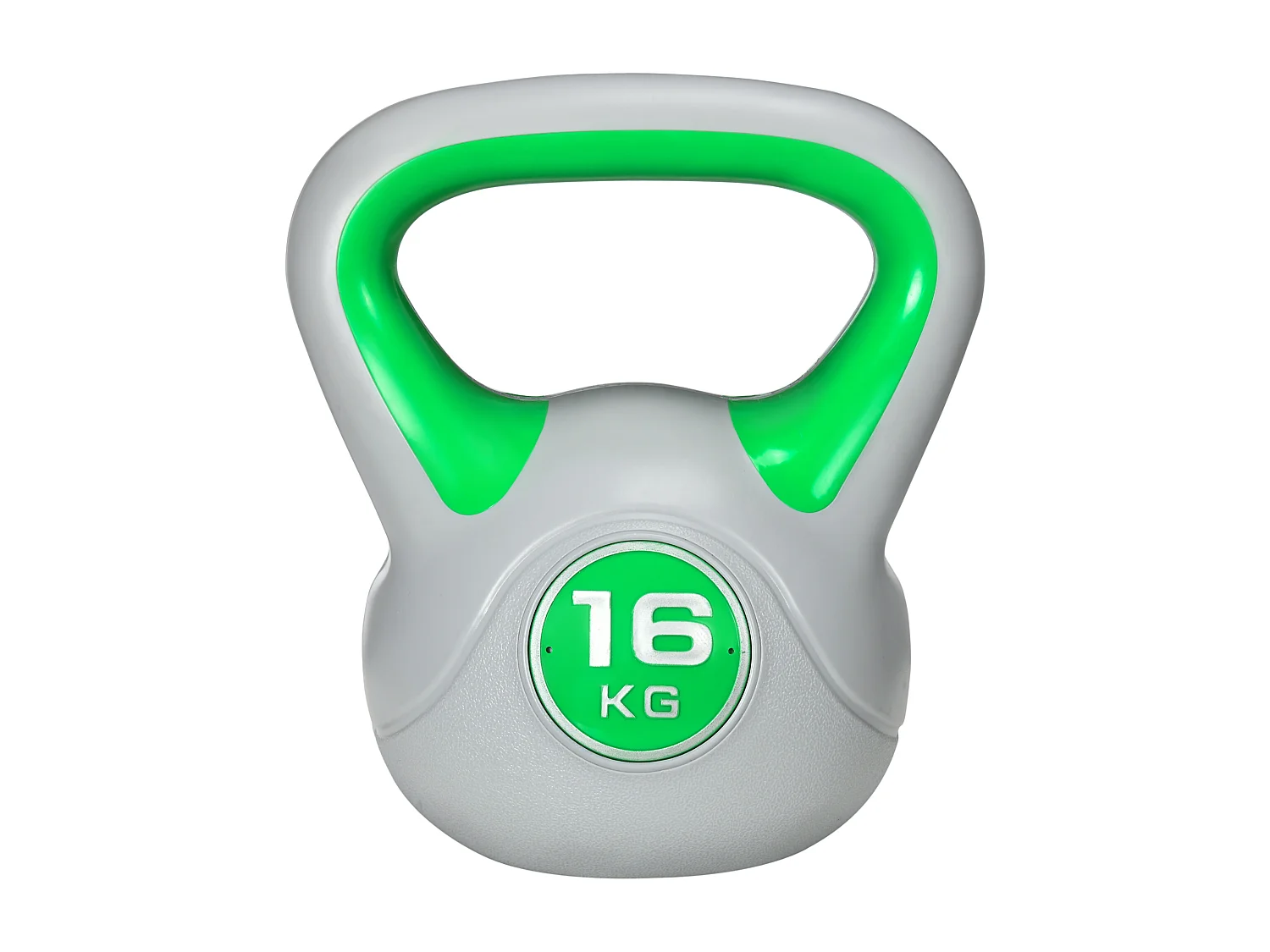 Kettlebell 16kg con base piatta e impugnatura verde