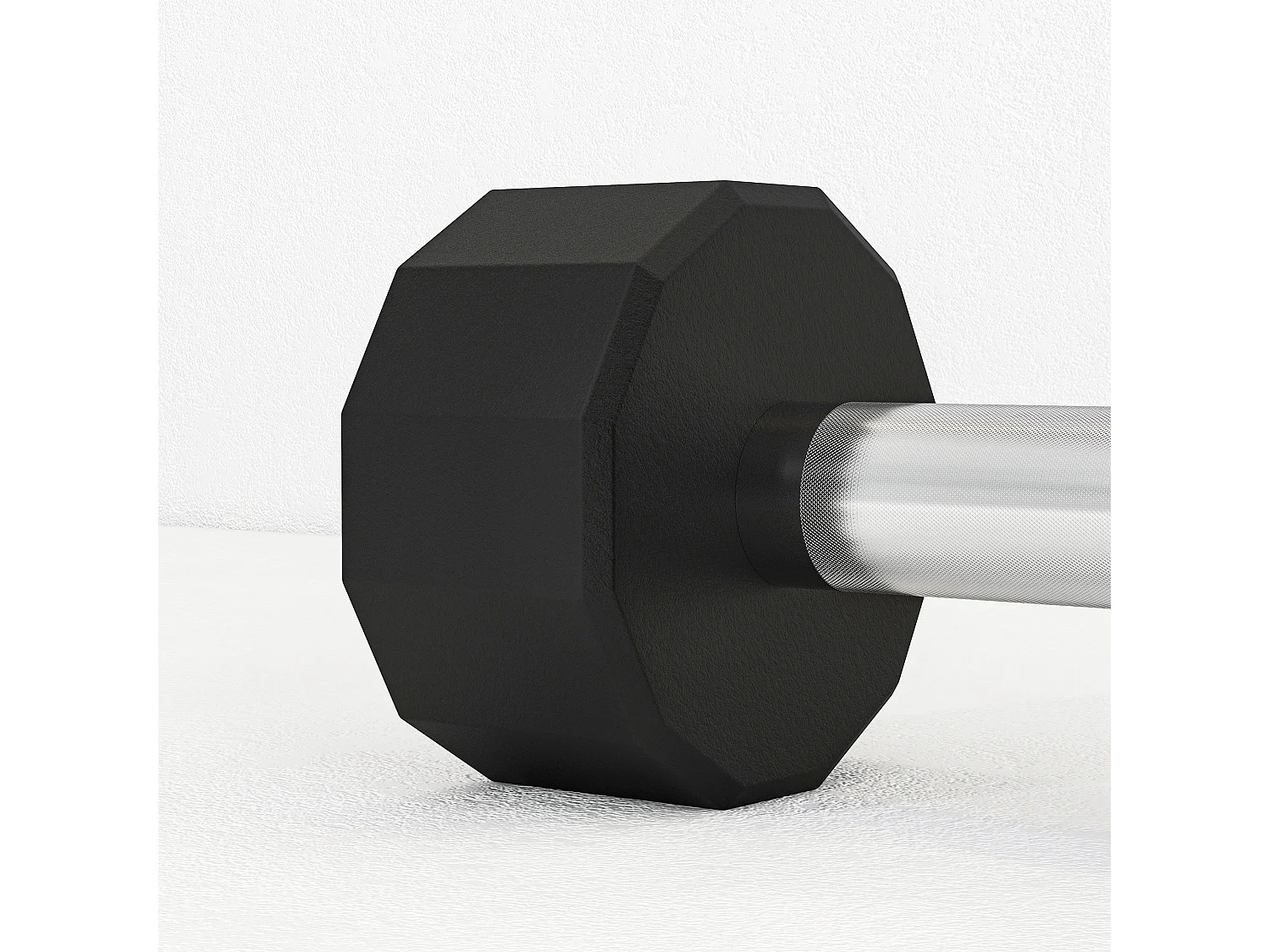 Set 2 manubri a 12 lati da 15kg in metallo e gomma 26x15.5x15.5 cm nero